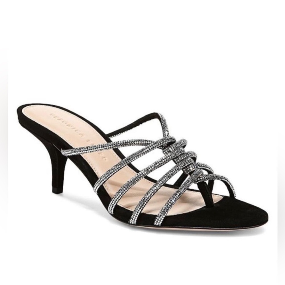 VERONICA BEARD
Gaffney crystal-embellished suede mules